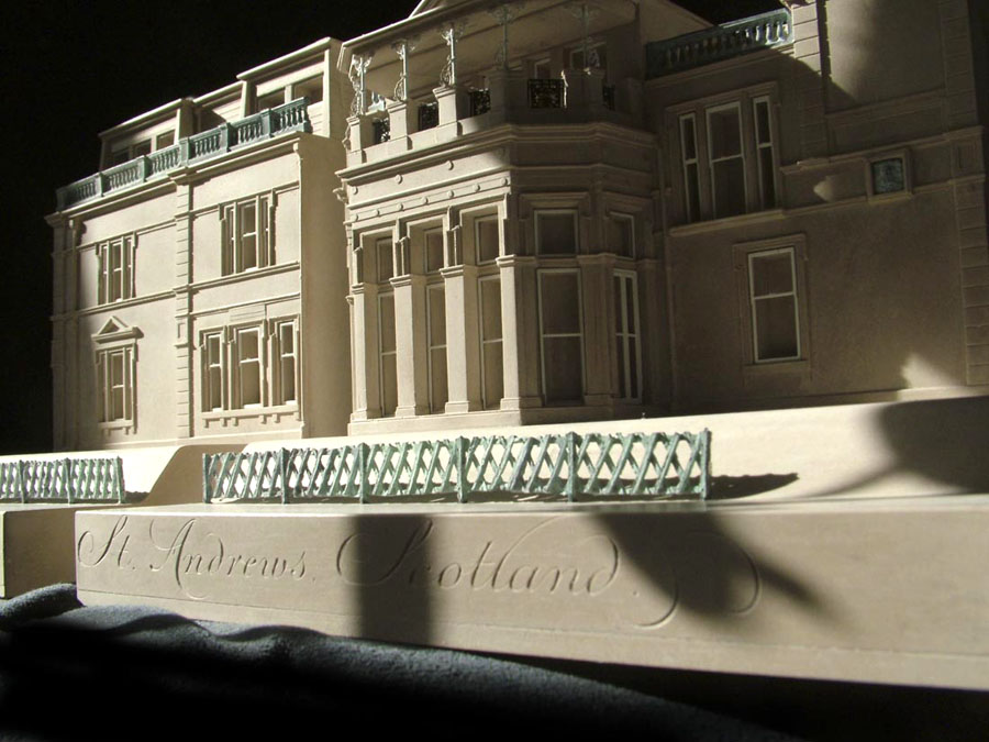 Purchase St.Andrews Golf Club Scotland, Matched Pair of Bookends, handmade in plaster by Timothy Richards.